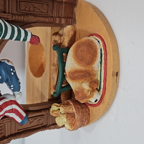 House of Lloyd Christmas Around the World VTG By the Fire Votive Brown Green Red - Picture 3 of 9